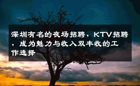 深圳有名的夜场招聘，KTV招聘，成为魅力与收入双丰收的工作选择