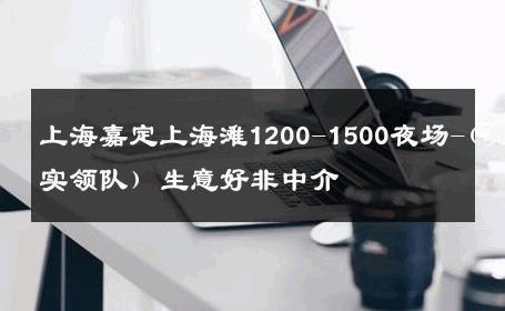 上海嘉定上海滩1200-1500夜场-(真实领队) 生意好非中介