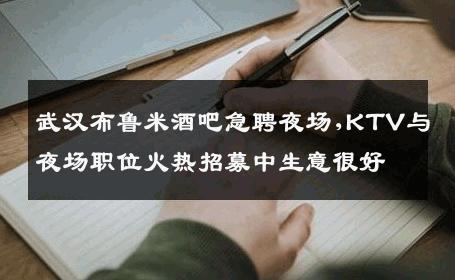 武汉布鲁米酒吧急聘夜场,KTV与夜场职位火热招募中生意很好