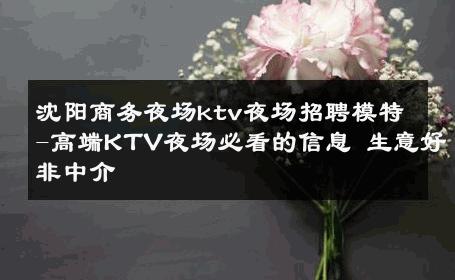 沈阳商务夜场ktv夜场招聘模特-高端KTV夜场必看的信息 生意好非中介