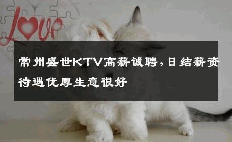 常州盛世KTV高薪诚聘,日结薪资待遇优厚生意很好