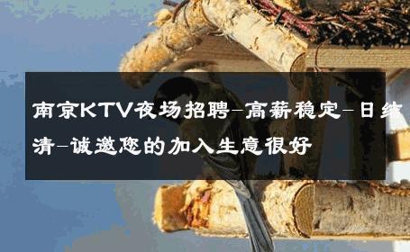 南京KTV夜场招聘-高薪稳定-日结清-诚邀您的加入生意很好