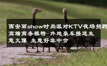 西安丽show时尚派对KTV夜场招聘高端商务模特-外地豪车接送生意火爆 生意好非中介