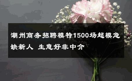 潮州商务招聘模特1500场超模急缺新人 生意好非中介