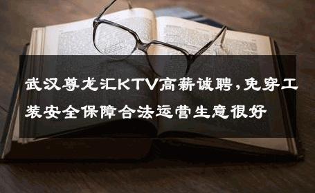 武汉尊龙汇KTV高薪诚聘,免穿工装安全保障合法运营生意很好