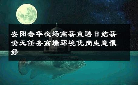 安阳奢华夜场高薪直聘日结薪资无任务高端环境优岗生意很好