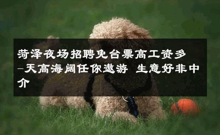 菏泽夜场招聘免台票高工资多-天高海阔任你遨游 生意好非中介