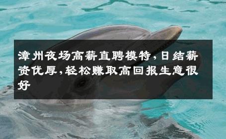 漳州夜场高薪直聘模特,日结薪资优厚,轻松赚取高回报生意很好