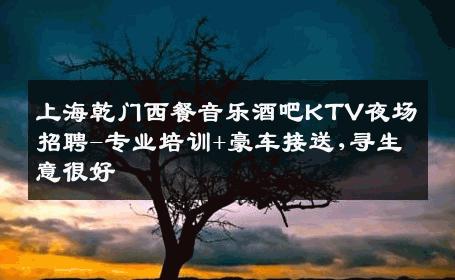 上海乾门西餐音乐酒吧KTV夜场招聘-专业培训+豪车接送,寻生意很好