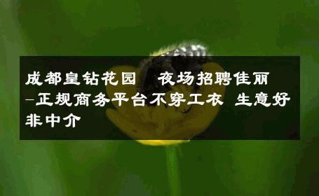 成都皇钻花园　夜场招聘佳丽-正规商务平台不穿工衣 生意好非中介