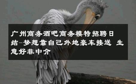 广州商务酒吧商务模特招聘日结-梦想靠自己外地豪车接送 生意好非中介