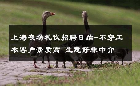 上海夜场礼仪招聘日结-不穿工衣客户素质高 生意好非中介