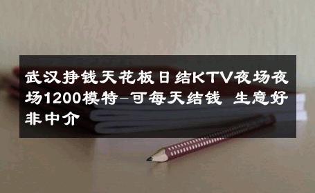 武汉挣钱天花板日结KTV夜场夜场1200模特-可每天结钱 生意好非中介