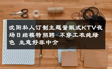 沈阳私人订制主题量贩式KTV夜场日结模特招聘-不穿工衣纯绿色 生意好非中介