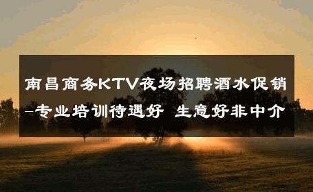 南昌商务KTV夜场招聘酒水促销-专业培训待遇好 生意好非中介