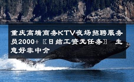 重庆高端商务KTV夜场招聘服务员2000+〖日结工资无任务〗 生意好非中介