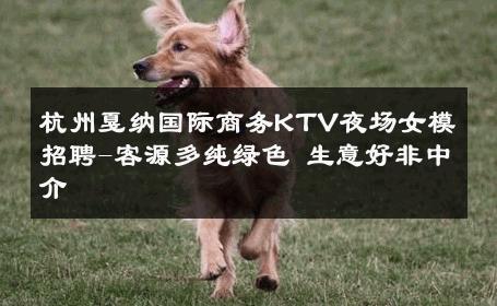 杭州戛纳国际商务KTV夜场女模招聘-客源多纯绿色 生意好非中介