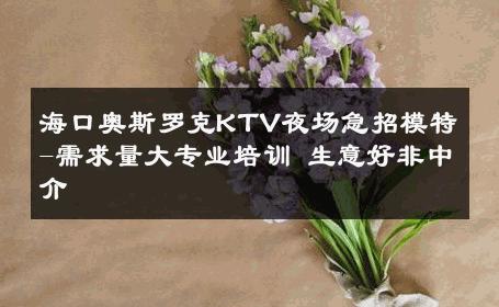 海口奥斯罗克KTV夜场急招模特-需求量大专业培训 生意好非中介