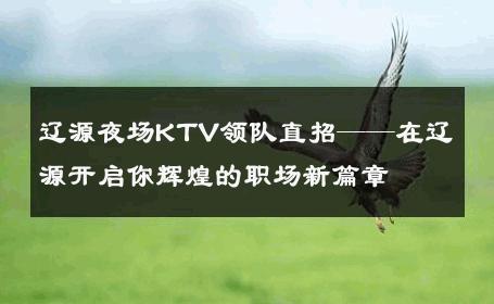 辽源夜场KTV领队直招——在辽源开启你辉煌的职场新篇章