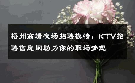 梧州高端夜场招聘模特，KTV招聘信息网助力你的职场梦想