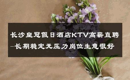长沙皇冠假日酒店KTV高薪直聘-长期稳定无压力岗位生意很好