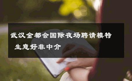 武汉金都会国际夜场聘请模特 生意好非中介