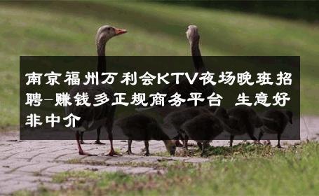 南京福州万利会KTV夜场晚班招聘-赚钱多正规商务平台 生意好非中介