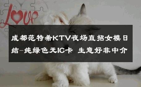成都范特希KTV夜场直招女模日结-纯绿色无IC卡 生意好非中介