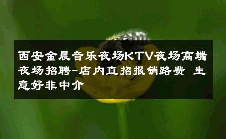 西安金晨音乐夜场KTV夜场高端夜场招聘-店内直招报销路费 生意好非中介