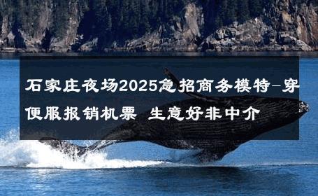 石家庄夜场2025急招商务模特-穿便服报销机票 生意好非中介