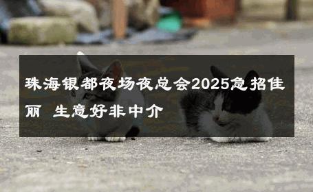 珠海银都夜场夜总会2025急招佳丽 生意好非中介