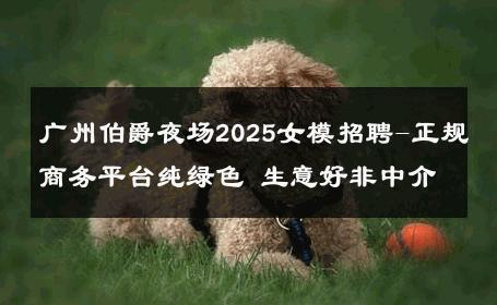 广州伯爵夜场2025女模招聘-正规商务平台纯绿色 生意好非中介