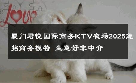 厦门君悦国际商务KTV夜场2025急招商务模特 生意好非中介