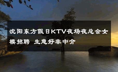 沈阳东方假日KTV夜场夜总会女模招聘 生意好非中介