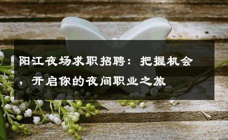 阳江夜场求职招聘：把握机会，开启你的夜间职业之旅
