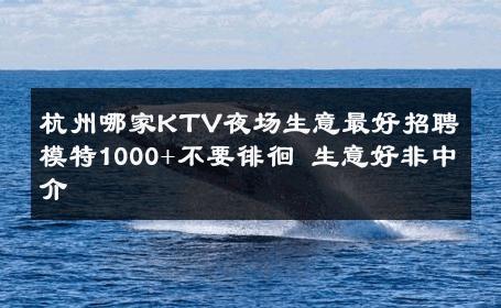 杭州哪家KTV夜场生意最好招聘模特1000+不要徘徊 生意好非中介