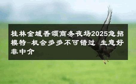 桂林金域香颂商务夜场2025急招模特-机会多多不可错过 生意好非中介