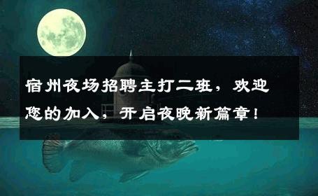 宿州夜场招聘主打二班，欢迎您的加入，开启夜晚新篇章！