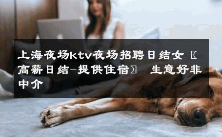 上海夜场ktv夜场招聘日结女〖高薪日结-提供住宿〗 生意好非中介