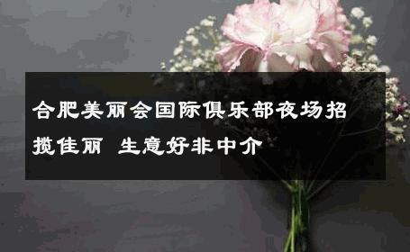 合肥美丽会国际俱乐部夜场招揽佳丽 生意好非中介