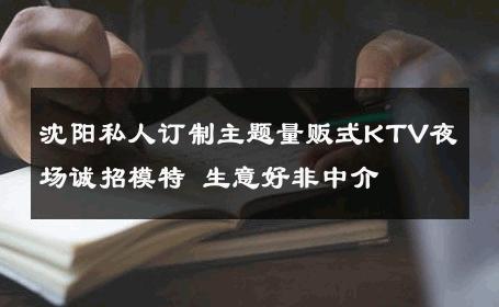 沈阳私人订制主题量贩式KTV夜场诚招模特 生意好非中介