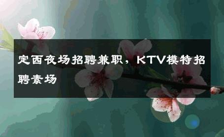 定西夜场招聘兼职，KTV模特招聘素场