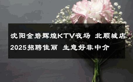 沈阳金碧辉煌KTV夜场 北顺城店2025招聘佳丽 生意好非中介