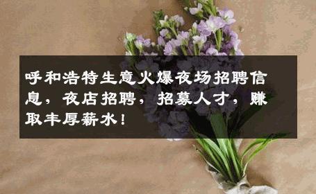 呼和浩特生意火爆夜场招聘信息，夜店招聘，招募人才，赚取丰厚薪水！