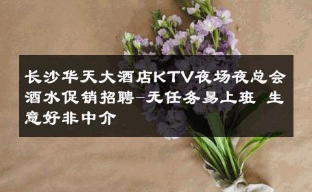 长沙华天大酒店KTV夜场夜总会酒水促销招聘-无任务易上班 生意好非中介