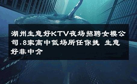 湖州生意好KTV夜场招聘女模公司.8家高中低场所任你挑 生意好非中介