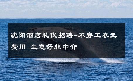 沈阳酒店礼仪招聘-不穿工衣无费用 生意好非中介