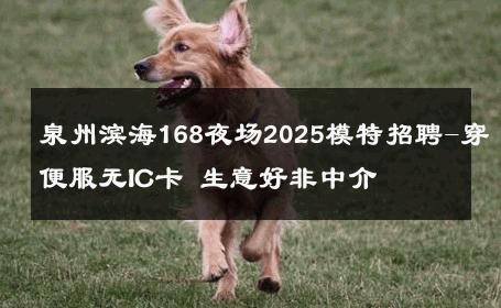 泉州滨海168夜场2025模特招聘-穿便服无IC卡 生意好非中介
