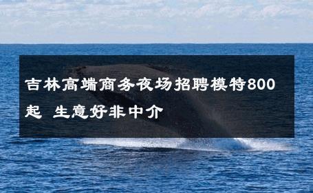 吉林高端商务夜场招聘模特800起 生意好非中介