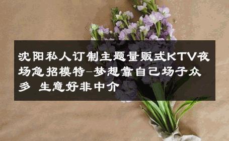 沈阳私人订制主题量贩式KTV夜场急招模特-梦想靠自己场子众多 生意好非中介